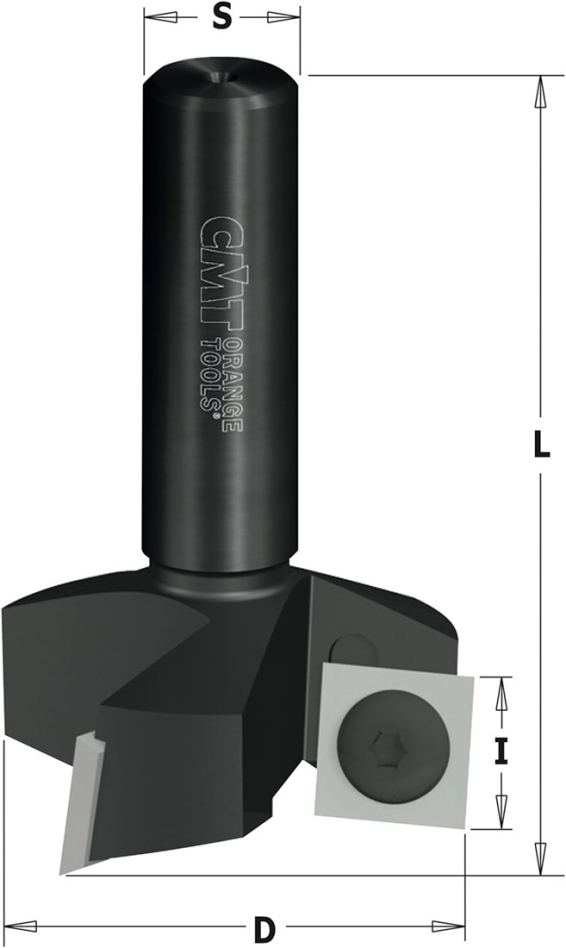 CMT 663.005.11 Obcinak do płaszczyzn z ostrzami WPL 38 mm, wałek 12x60 mm