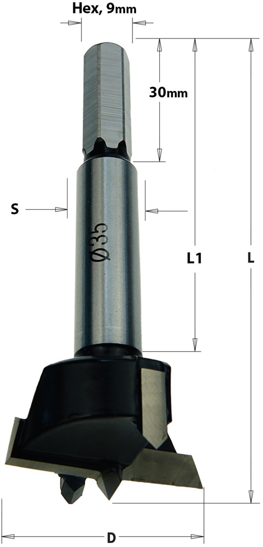 CMT CMT335-35 Wiertło do zawiasów Ø35 mm dla CMT335