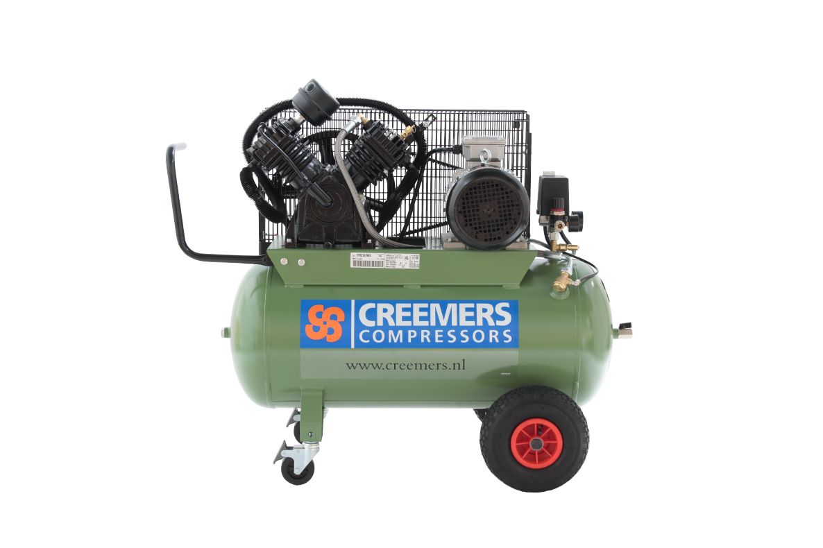 Creemers 1839039060 CSG 450/90K Mobilna sprężarka tłokowa Heavy Duty 400V 10 bar 3 hp/2.2KW 290 l/min 90 l