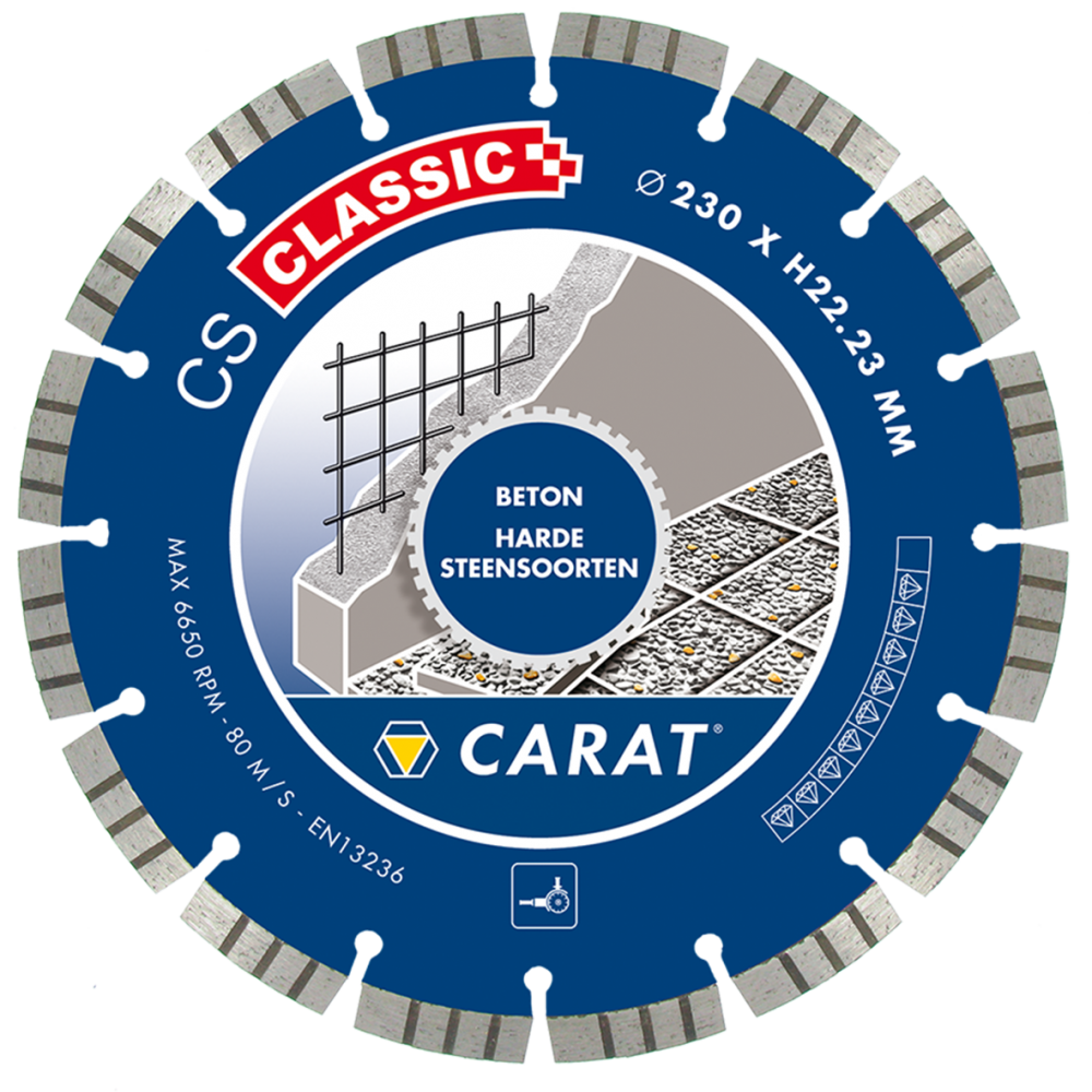 Carat CSC1253000 Piła diamentowa do betonu CS Classic 125 x 22,23