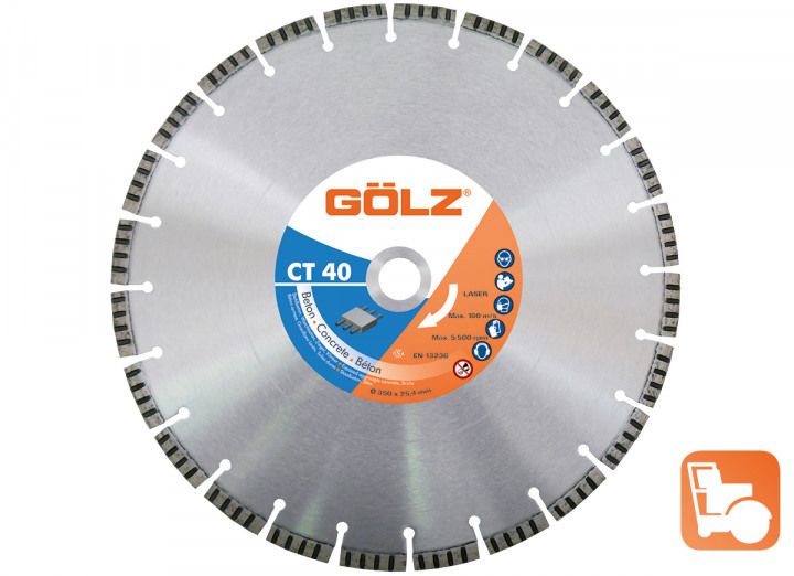 Gölz CT40501 CT40 Tarcza diamentowa do betonu Premium 500 x 25,4 mm
