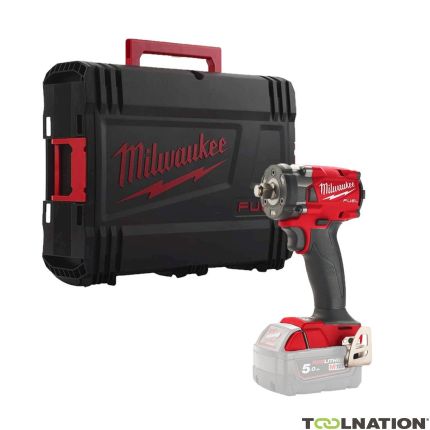 Milwaukee 4933478650 M18 FIW2F38-0X M18 FUEL ⅜″ Kompaktowy klucz udarowy 18V z pierścieniem zabezpieczającym + walizka, bez akumulatora i ładowarki - 1