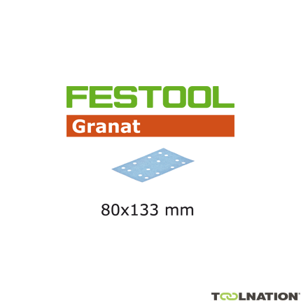 Festool Akcesoria 497128 Arkusze ścierne StickFix 80 x 133mm 10szt.  STF 80x133 P80 GR/10 - 1