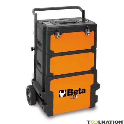 Beta 042000002 C42H Wózek narzędziowy z 3 przegrodami pomarańczowy - 2