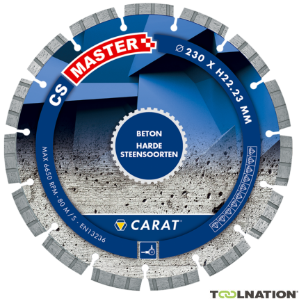 Carat CSM1253000 Tarcza diamentowa BETON CS MASTER, 125x22,2 MM - 1