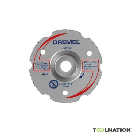 Dremel 2615S600JB DSM20 uniwersalna tarcza tnąca do cynkowania z węglików spiekanych 20 mm (DSM600) - 1
