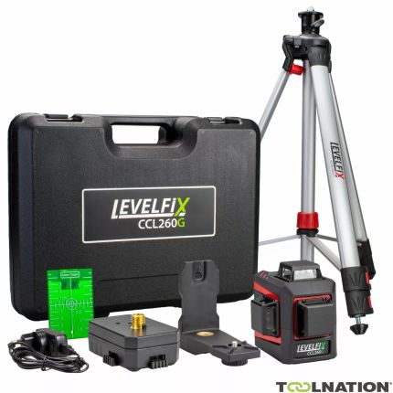 Levelfix 556250 CCL260G SET Laser krzyżowy 360° zielony + statyw - 2