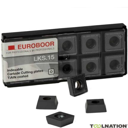 Euroboor LKS.15 Płytki tnące z węglika wolframu do frezu ukośnego B60(S) 10 szt. - 1