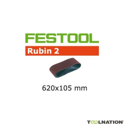 Festool 499152 Taśma szlifierska ziarno 100 Rubin 2 10 sztuk BS105/620x105-P100 RU/10 - 1