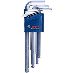 Bosch Niebieski Akcesoria 1600A01TH5 Zestaw kluczy trzpieniowych 9-częściowy Professional