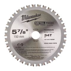 Milwaukee Akcesoria 48404080 Tarcza tnąca do metalu Ø150mm x Ø20mm x 34 zęby