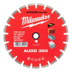 Milwaukee Akcesoria 4932478708 Tarcza diamentowa o wysokiej wydajności - CIS Premium Speedcross AUDD 350 mm - 1 szt.