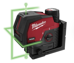 Milwaukee 4933478100 M12 CLLP-301C Laser zielony krzyżowy liniowo-punktowy + akumulator M12 B3 + ładowarka C12 C + walizka
