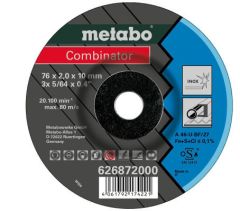 Metabo Akcesoria 626872000 Tarcza tnąca Combinator Inox 76 x 2,5 x 10 mm 3 szt.