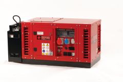 Europower 950000663 EPS6500TE zespół prądotwórczy 7 KVA z silnikiem benzynowym chłodzonym powietrzem 2x 230 Volt (16A) - 1 x 400 Volt (16A 5p.) rozruch elektryczny