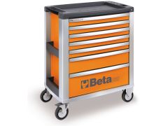 Beta 039000001 C39-7/O Wózek narzędziowy z 7 szufladami pomarańczowy