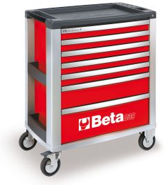 Beta 039000003 C39-7/R Wózek narzędziowy z 7 szufladami czerwony
