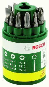 Bosch Zielony Akcesoria 2607019454 10-częściowy zestaw końcówek wkrętakowych
