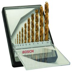 Bosch Zielony Akcesoria 2607010536 10-częściowy zestaw wierteł do metalu HSS-Tin