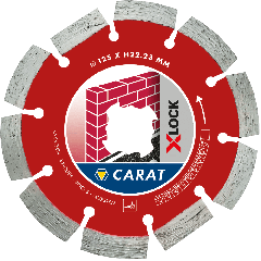 Carat CAXLOCK125 X-LOCK Diamentowa tarcza tnąca Classic Brick 125 x 22,23