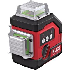 Flex-tools 490261 Laser krzyżowy ALC 3/360-G/R 10.8 360° z trybem odbiornika, bez baterii i ładowarki