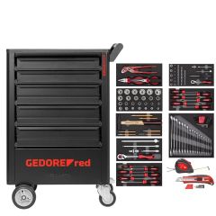 Gedore RED 3301676 R21562005 Wózek narzędziowy wypełniony GEDWORKER 5 szuflad 119 szt.