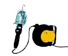 Zeca 800115 9001/T306 Zwijacz przewodu sprężynowego z lampką kontrolną, bez transformatora 8 mtr 230 Volt