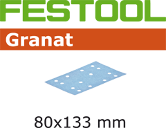 Festool Akcesoria 497128 Arkusze ścierne StickFix 80 x 133mm 10szt.  STF 80x133 P80 GR/10