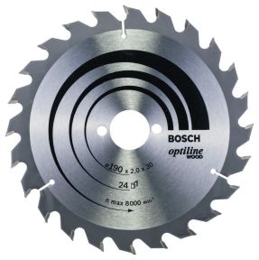 Bosch Niebieski Akcesoria 2608641185 Tarcza pilarska Optiline Wood 190x30mm Z24