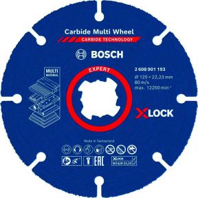 Bosch Niebieski Akcesoria 2608901193 Tarcza tnąca Expert Carbide Multi Wheel X-LOCK 125 mm, 22,23 mm