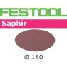 Festool 485241 Krążek ścierny Saphir 25 szt. STF D180/0 P50 SA/25 - 1