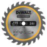 DeWALT Akcesoria DT20420-QZ Piła tarczowa 115 x 9,5 x 24T - 1