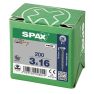 SPAX 1081010300163 Śruba uniwersalna 3 x 16 mm, pełny gwint, łeb stożkowy, Phillips Z1 - 200 sztuk - 2