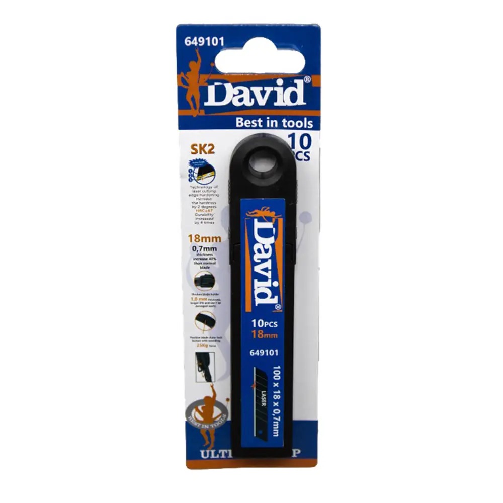 David 649101 Odłamywane ostrza zapasowe 18 mm SK2 10 szt.