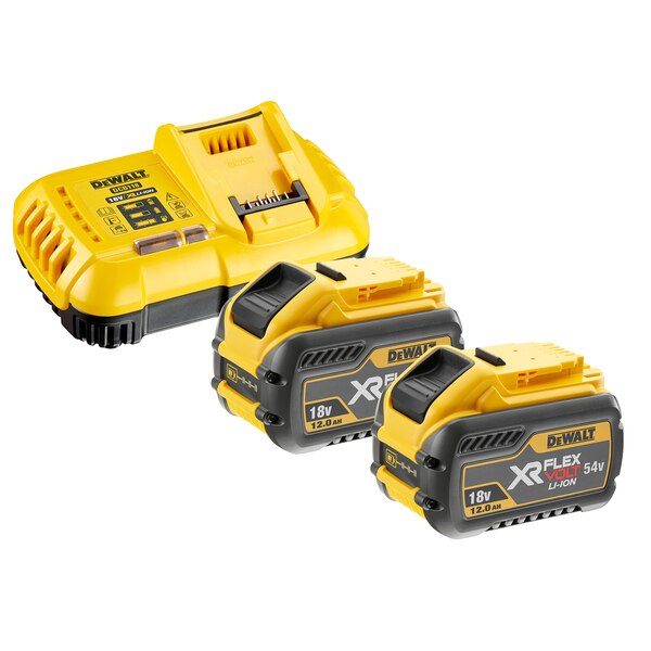 DeWALT Akcesoria DCB118Y2-QW Zestaw startowy FlexVolt - 2 x akumulator FlexVolt 54V 12.0Ah Li-Ion + szybka ładowarka DCB118