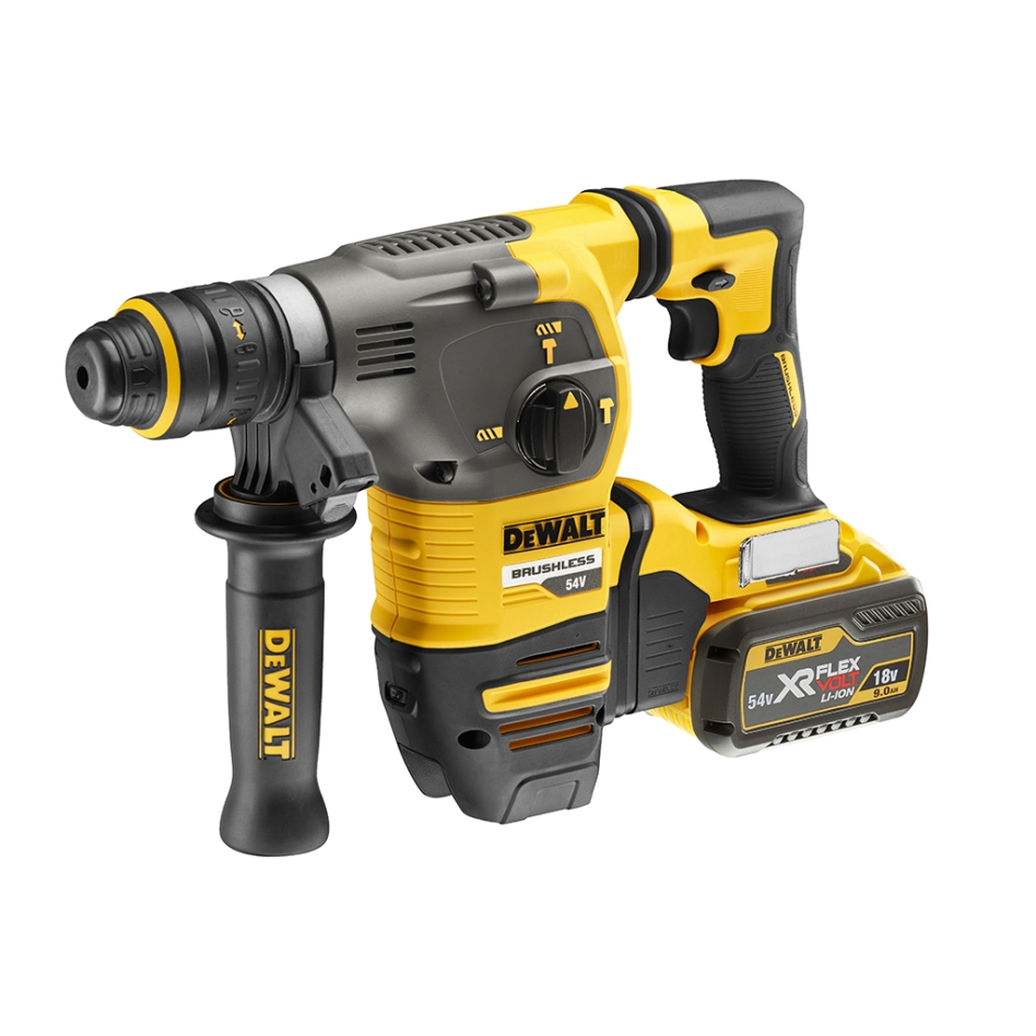 DeWALT DCH335X2-QW Akumulatorowy młot udarowy SDS-Plus FlexVolt 54V 9.0Ah Li-Ion + D25304DH Odciąg pyłu