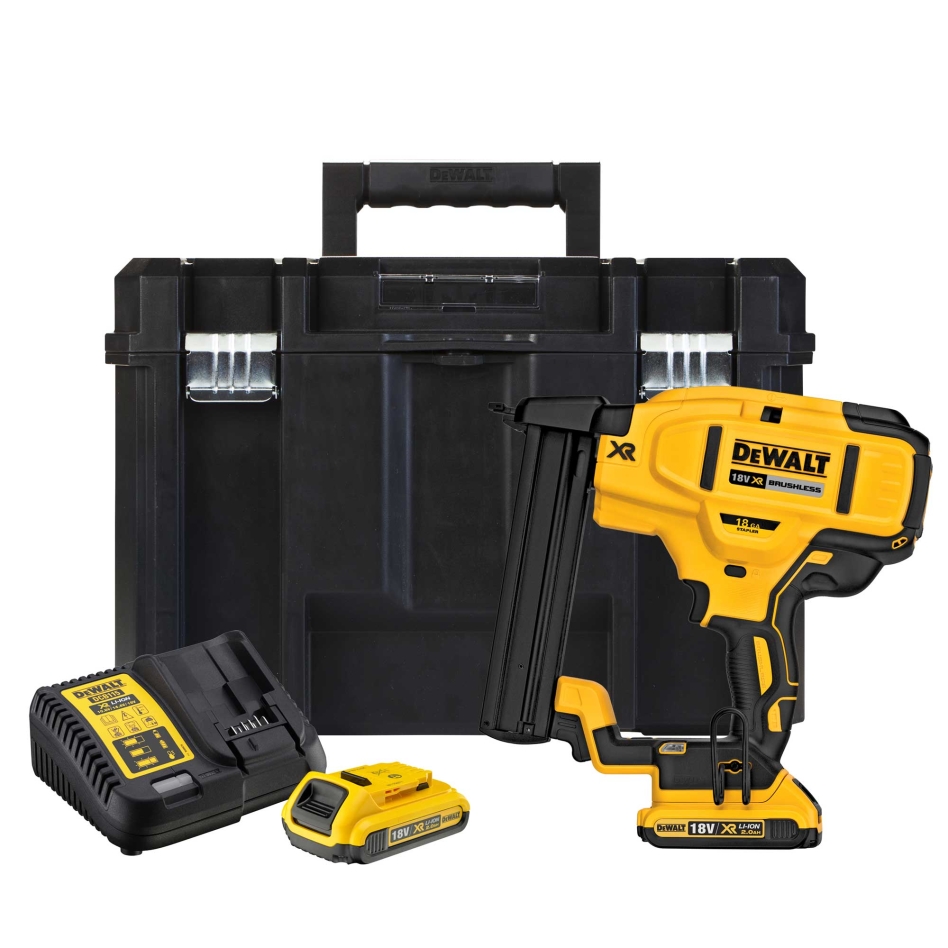 DeWALT DCN681D2-QW Zszywacz bezszczotkowy XR 18V 2.0Ah Li-Ion 12-38mm w walizce TSTAK