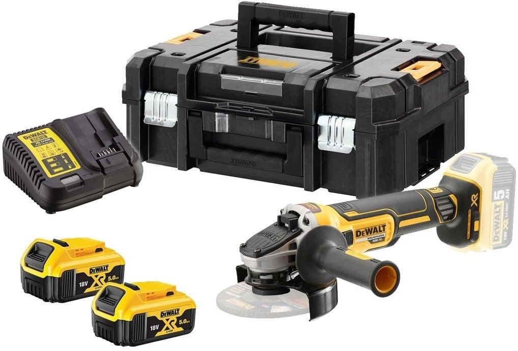 DeWALT DCG405P2-QW XR Szlifierka kątowa 125 mm 18V 5,0Ah Li-Ion w walizce TSTAK