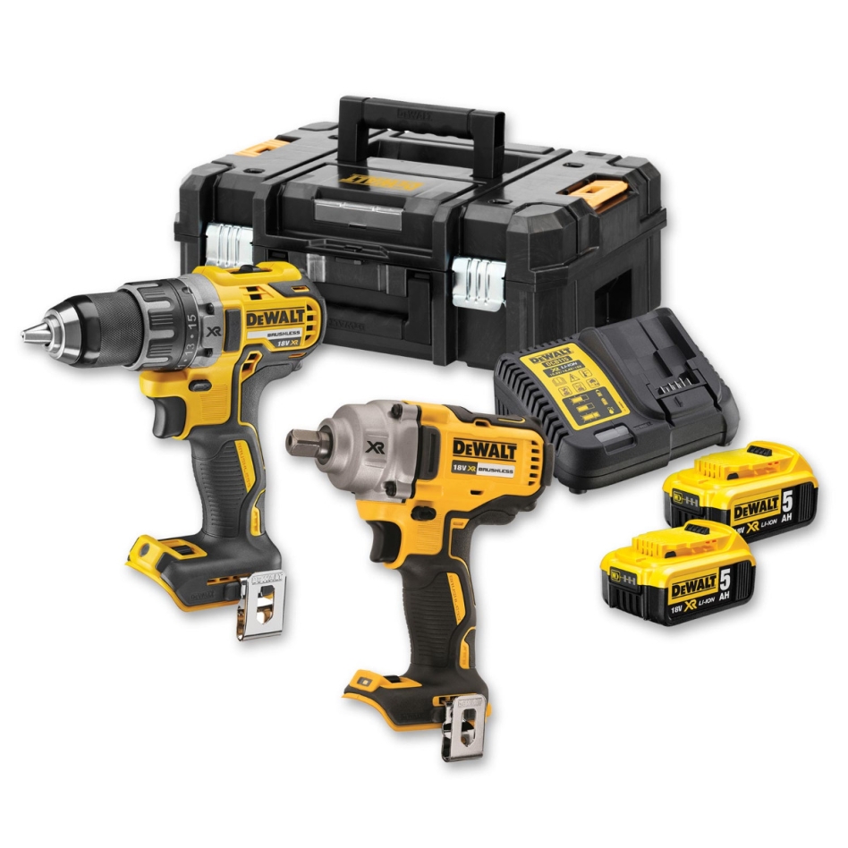 DeWALT DCK2077P2T-QW Zestaw 18V 5.0AH Li-ion - wkrętarka DCD791 + klucz udarowy DCF894