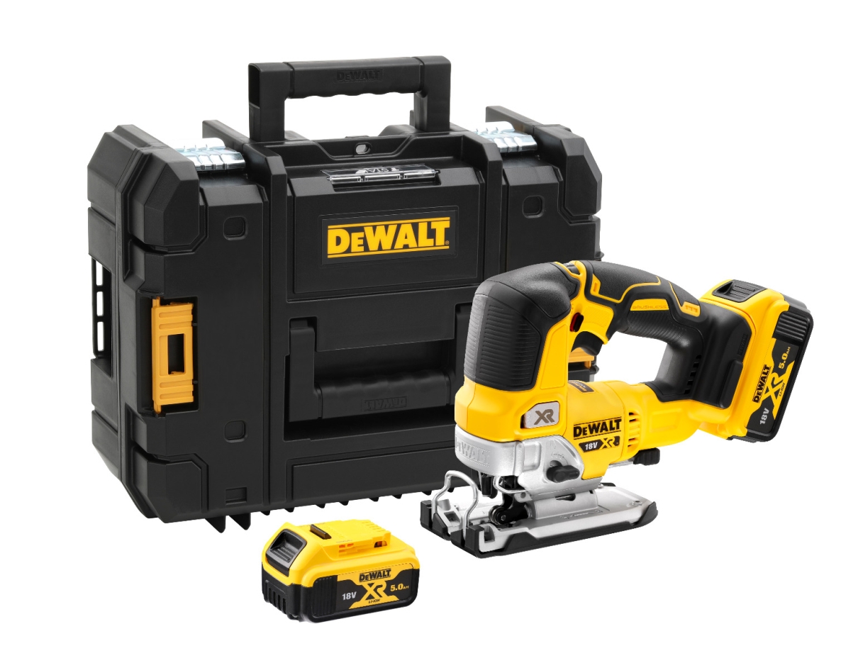 DEWALT DCS334P2-QW Wyrzynarka XR 18 V, węglowa, bezszczotkowa, litowo-jonowa 5,0 Ah
