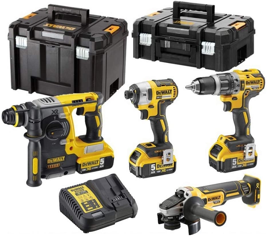 DeWALT DCK422P3T-QW 4-częściowy Combopack XR 18 V 3 x 5,0 Ah Li-Ion w zestawie TSTAK