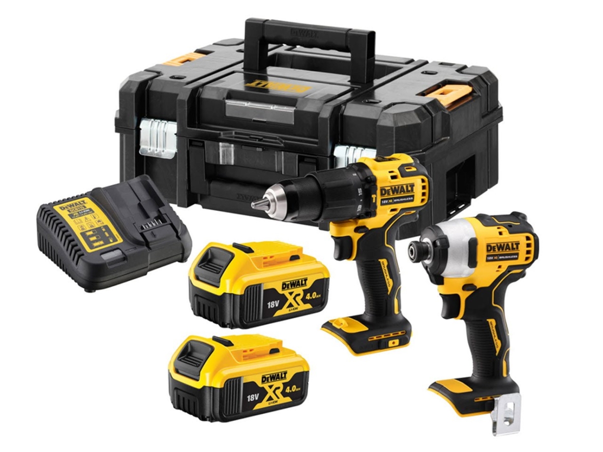 DeWALT DCK2062M2T-QW Zestaw 18V 4.0Ah Li-Ion - akumulatorowa wiertarko-wkrętarka udarowa DCD709 + klucz udarowy DCF809