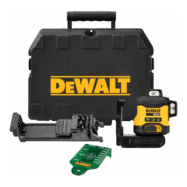 DEWALT DCLE34031N-XJ Samopoziomujący laser krzyżowy 3x360° z zieloną wiązką 18 V bez akumulatorów i ładowarki