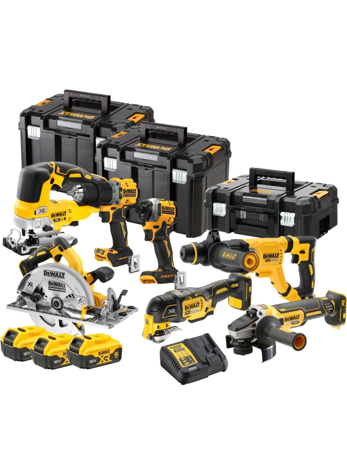 DeWALT DCK706P3T-QW 7-częściowy Combopack XR 18 V 5,0 Ah Li-Ion z 3 akumulatorami