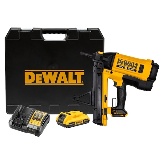 DeWALT DGN845D1-QW 18V XR C6 TRAK-IT Gazowa zacieraczka do betonu 1x 2.0Ah i ładowarka w walizce