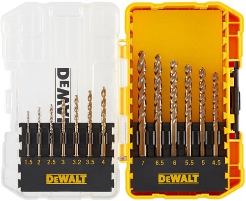 DeWALT Akcesoria DT70710-QZ 13-częściowy zestaw wierteł do metalu HSS-G (1,5 mm-7 mm) z wytrzymałym etui