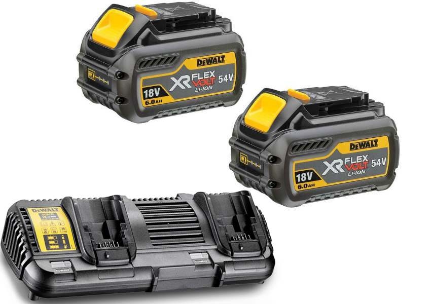 DeWALT Akcesoria DCB132T2-QW DCB132T2 FlexVolt Starter Kit - 2 x akumulator FlexVolt 54V 6.0Ah Li-Ion + podwójna ładowarka DCB132