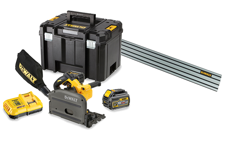 DeWALT DCS520T2R-QW-DWS5022-XJ DCS520T2R-QW XR FlexVolt 54 Volt 6.0Ah Li-Ion Zagłębiarka 165mm + liniał 1500mm