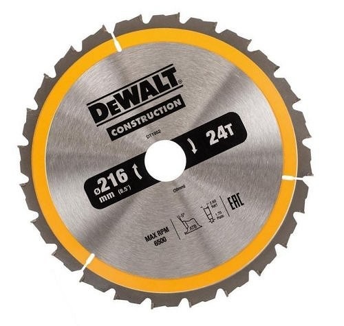DEWALT Akcesoria DT1952-QZ XR Tarcza pilarska 216 x 30 mm 24T