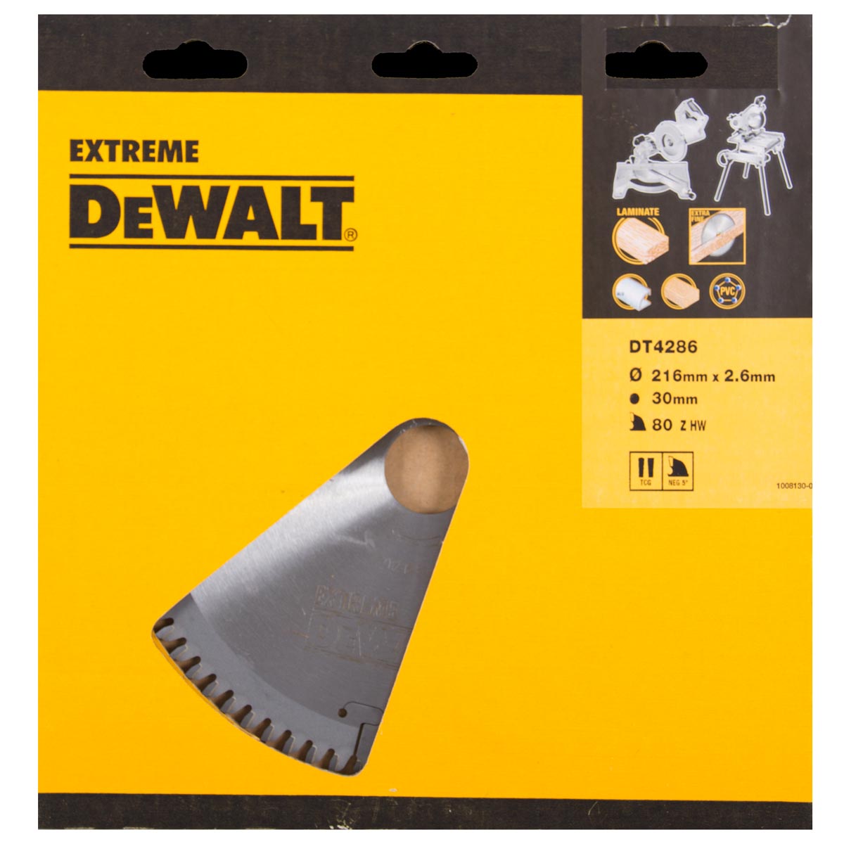 DeWALT Akcesoria DT4286-QZ DT4286 Brzeszczot HM 216 x 30 x 80T trapezowy, ujemny 5°